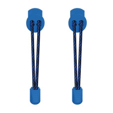 3mm Elastiska skosnören - Blå/svarta