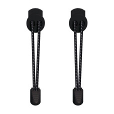 3mm Elastiska skosnören - Svarta, reflex