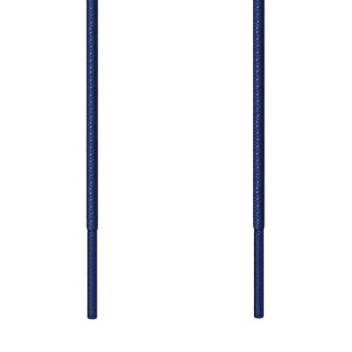 Thin round navy blue shoelaces