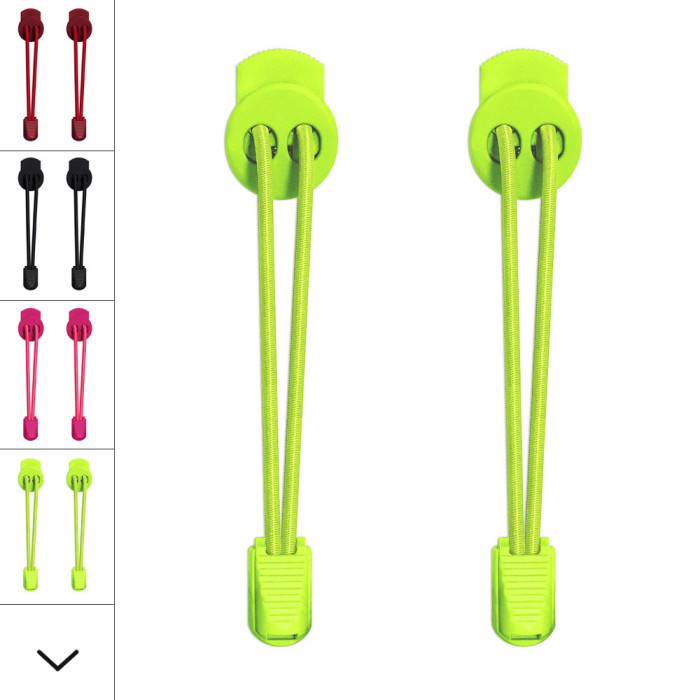 3mm Elastiska skosnören - Neongula