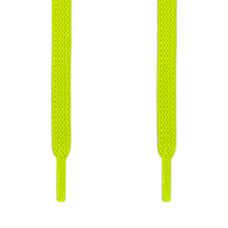 Elastiska platta neongula skosnören (knytfria)